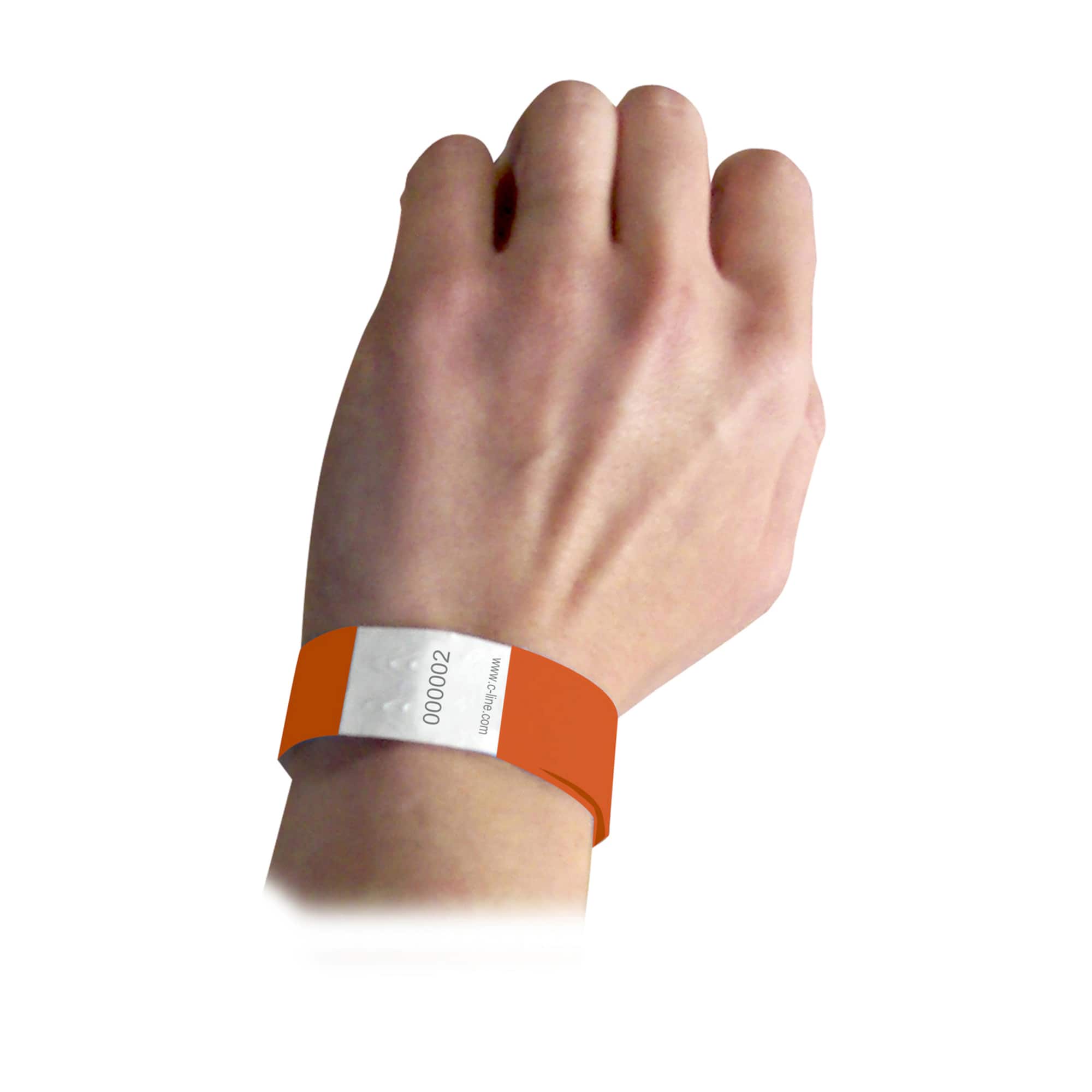 6 Packs: 100 ct. (600 total) DuPont™ Tyvek® Orange Security Wristbands